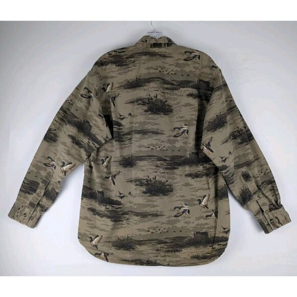 Columbia River Lodge Shirt Men's Medium Duck Hunt Camo Button Down Long Sleeve - Picture 2 of 7